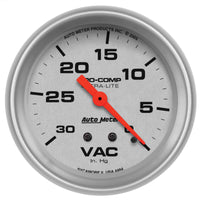 Thumbnail for AutoMeter Gauge Vacuum 2-5/8in. 30Inhg Mechanical Ultra-Lite