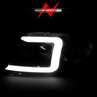 Thumbnail for ANZO 1997-2003 Ford F-150 Projector Headlights w/ Light Bar Black Housing