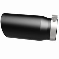 Thumbnail for MagnaFlow Tip Stainless Black Coated Single Wall Round Single Outlet 6in Dia 5in Inlet 13in L