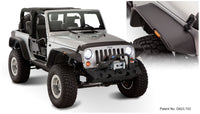 Thumbnail for Bushwacker 07-18 Jeep Wrangler Flat Style Flares 4pc Fits 2-Door Sport Utility Only - Black