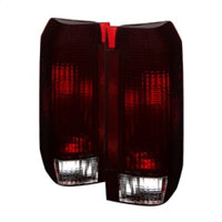Thumbnail for Xtune Ford Bronco F150 F250 F350 F450 92-96 OE Style Tail Lights Red Smoked ALT-JH-FB92-OE-RSM