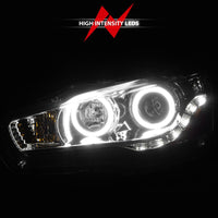 Thumbnail for ANZO 2008-2015 Mitsubishi Lancer Projector Headlights w/ Halo Chrome (CCFL)