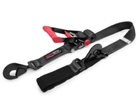 Thumbnail for SpeedStrap 2In x 8Ft Ratchet Tie Down w/ Twisted Snap Hooks & Axle Strap Combo - Black
