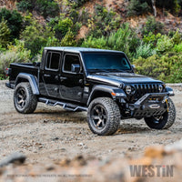 Thumbnail for Westin 18-19 Jeep Wrangler JL Stubby Front Bumper - Textured Black
