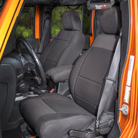 Thumbnail for Rugged Ridge Seat Cover Kit Black 07-10 Jeep Wrangler JK 2dr