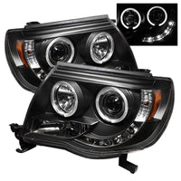 Thumbnail for Spyder Toyota Tacoma 05-11 Projector Headlights LED Halo LED Black High H1 Low H1 PRO-YD-TT05-HL-BK