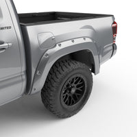 Thumbnail for EGR 16+ Toyota Tacoma w/Mudflap Bolt-On Look Color Match Fender Flares - Set - Silver Sky