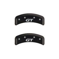 Thumbnail for MGP 4 Caliper Covers Engraved Front Mustang Engraved Rear SN95/GT Red finish silver ch