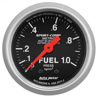 Thumbnail for AutoMeter Gauge Fuel Pressure 2-1/16in. 1.0Kg/Cm2 Mechanical Sport-Comp