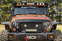 Thumbnail for Rugged Ridge 07-18 Jeep Wrangler JK/JKU Textured Black Elite Headlight Euro Guards