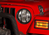 Thumbnail for Rugged Ridge Headlight Bezels Black 97-06 Jeep Wrangler