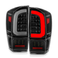 Thumbnail for ANZO 16-21 Toyota Tacoma LED Tail Lights - w/ Light Bar Sequential Black Housing & Clear Lens