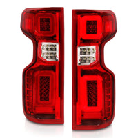 Thumbnail for Anzo 19-21 Chevy Silverado Work Truck Full LED Tailights Chrome Housing Red Lens G2(w/C Light Bars)
