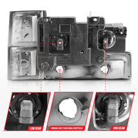 Thumbnail for ANZO 88-98 Chevrolet C1500 Crystal Headlights Chrome w/ Signal and Side Marker Lights