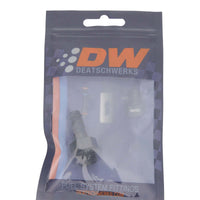 Thumbnail for DeatschWerks 6AN ORB Male to 5/16in Male Triple Barb Fitting (Incl O-Ring) - Anodized Matte Black