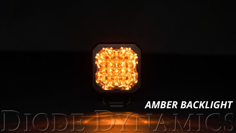 Diode Dynamics Stage Series C1 LED Pod Sport - Yellow Flood Standard ABL Each