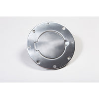Thumbnail for Rugged Ridge Non-Locking Gas Cap Door Polished Alum 97-06 Wrang
