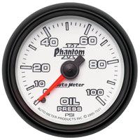 Thumbnail for Autometer Phantom II 52.4mm Mechanical 0-100psi Oil Pressure Gauge