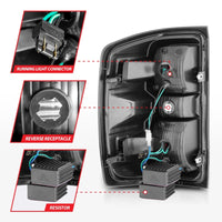 Thumbnail for ANZO 15-19 Chevy Silverado 2500HD/3500HD (Halgn Only) LED Tail Lights w/Black Light Bar & Clear Lens