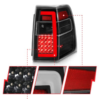 Thumbnail for ANZO 07-17 Ford Expedition LED Taillights w/ Light Bar Black Housing Clear Lens