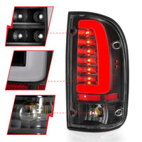 Thumbnail for ANZO 95-00 Toyota Tacoma LED Taillights Black Housing Clear Lens (Pair)