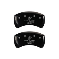 Thumbnail for MGP Rear set 2 Caliper Covers Engraved Rear GT500 Shelby & Cobra Black finish silver ch