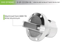 Thumbnail for DV8 Offroad 2012-14 Jeep JK Twist On Billet Oil Cap