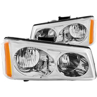 Thumbnail for ANZO 2003-2006 Chevrolet Silverado 1500 Crystal Headlights Chrome