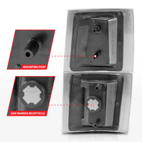 Thumbnail for ANZO 1994-1998 Chevrolet Blazer Corner Lights Black Housing Clear Lens w/ Amber Reflector