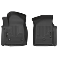 Thumbnail for Husky Liners 19-20 Chevy Silverado WeatherBeater Black Floor Liners - Front