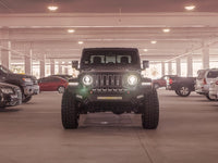 Thumbnail for Road Armor 18-20 Jeep Wrangler JL Spartan Front Bumper Bolt-on w/Pre-Runner Guard - Tex Blk