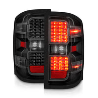 Thumbnail for ANZO 15-19 Chevy Silverado 2500HD/3500HD (Factory Halogen Only) LED Tail Lights Black w/Clear Lens