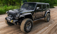 Thumbnail for Bushwacker 18-21 Jeep Wrangler JL (2-Door & 4-Door) Flat Style Flares 4pc - Black