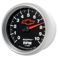 Thumbnail for AutoMeter Gauge Tachometer 3-3/8in. 10K RPM In-Dash Chevy Red Bowtie Black