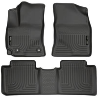 Thumbnail for Husky Liners 15 Toyota Corolla Weatherbeater Black Front & 2nd Seat Floor Liners