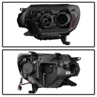 Thumbnail for Spyder Toyota Tacoma 12-16 Projector Headlights Light Bar DRL Smoke PRO-YD-TT12-LBDRL-SM