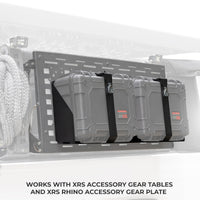 Thumbnail for Go Rhino XVenture Gear Hard Case Mount Medium 18in. (Mount ONLY for XRS/SRM Racks) - Tex. Blk