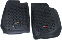 Thumbnail for Rugged Ridge Floor Liner Front Black 2007-2018 Jeep Wrangler Unlimited JK 4 Dr