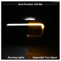 Thumbnail for xTune Toyota Tacoma 16-18 DRL Light Bar Projector Headlights - Black PRO-JH-TTA16-LBDRL-BK