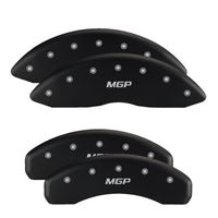 Thumbnail for MGP 4 Caliper Covers Engraved Front & Rear Chevy racing Red finish silver ch