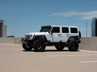 Thumbnail for Road Armor 07-18 Jeep Wrangler JK Stealth Front Fender Flare Body Armor w/LED DRL - Tex Blk