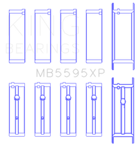 Thumbnail for King Nissan KA-24DE (Size 0.50 Oversized) Performance Main Bearing Set