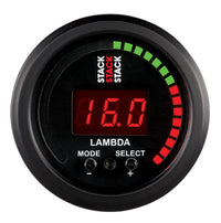 Thumbnail for Autometer Stack Instruments 52mm Wideband Air-Fuel Ratio (LAMBDA) Gauge - Black