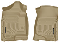 Thumbnail for Husky Liners 07-14 Cadillac Escalade ESV/EXT Weatherbeater Tan Front Floor Liners