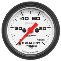 Thumbnail for Autometer Phantom 2 1/16 100psi Digital Stepper Motor Exhaust Pressure Gauge