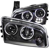 Thumbnail for ANZO 2006-2010 Dodge Charger Projector Headlights w/ Halo Black