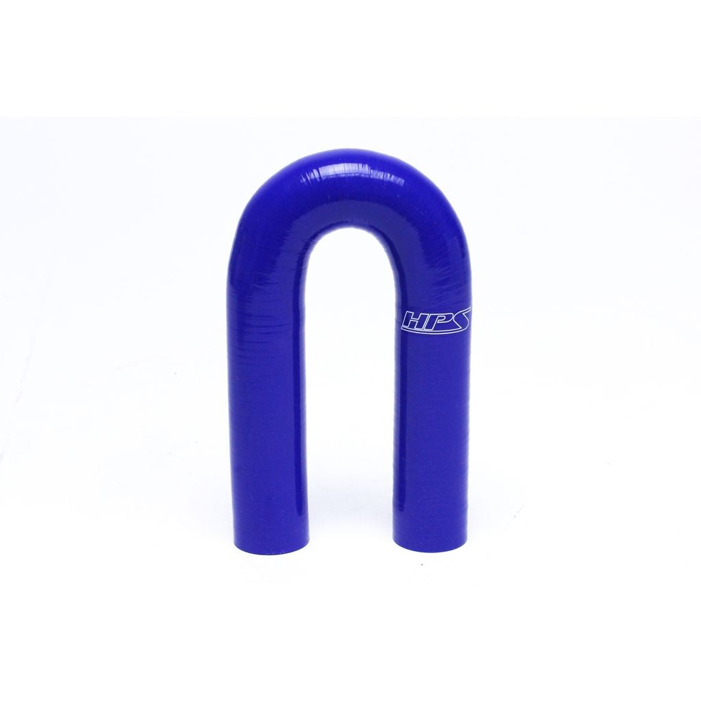 HPS 1/2" ID High Temp 4-ply Reinforced Silicone 180 Degree U Bend Elbow Coupler Hose Blue (13mm ID)