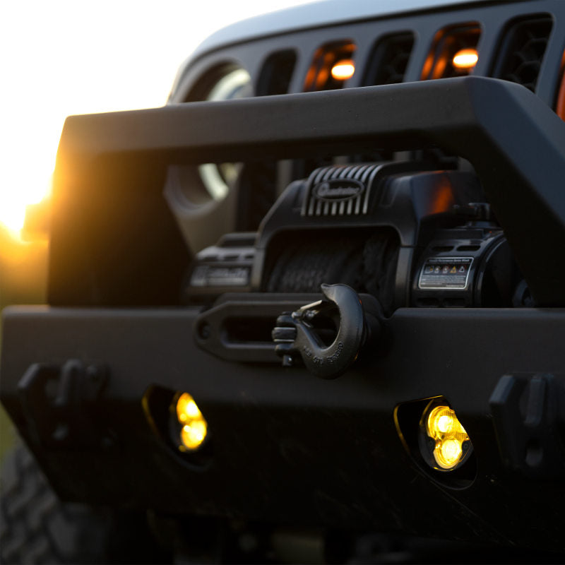KC HiLiTES FLEX ERA 3 Dual Mode SAE Fog Lights - 2-Light Master Kit for Jeep Aftermarket Bumpers