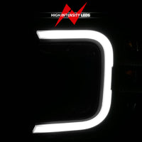 Thumbnail for Anzo 18-20 Ford F-150 Full Led Projector Smoke Bar Style Headlights Black Amber