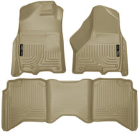 Thumbnail for Husky Liners 2012 Dodge Ram 1500/2500/3500 Crew Cab WeatherBeater Combo Tan Floor Liners